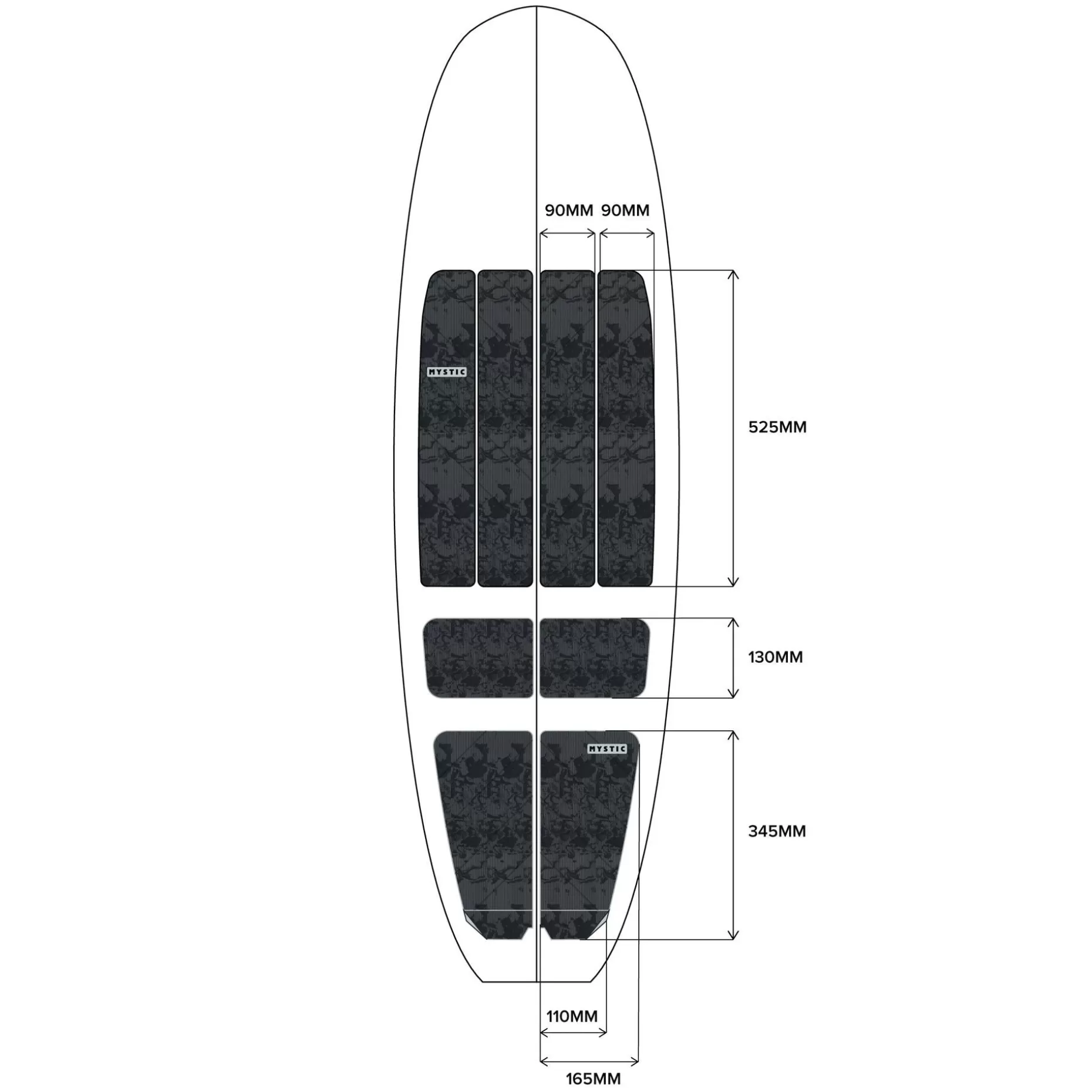 Mystic Traction Pads>Ambush Full Deckpad
